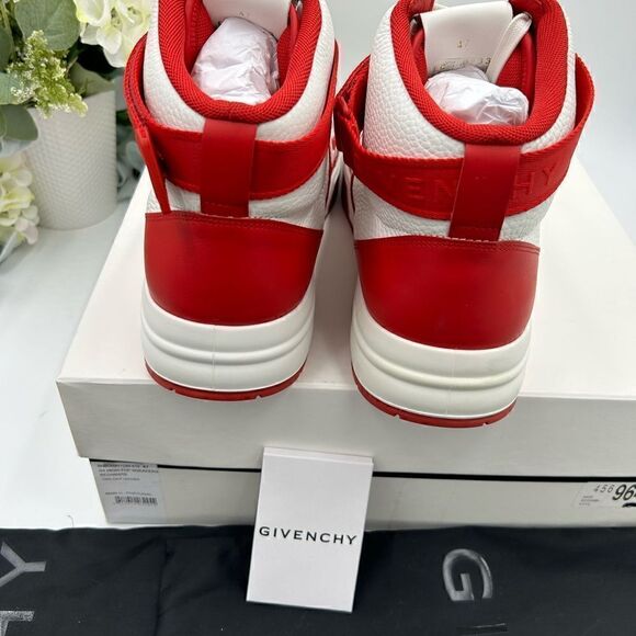 Men’s Givenchy high top pebble,grain  Leather sneakers, size 45 made in Portugal - Picture 5 of 12